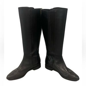 CALVIN KLEIN | Black Finley Leather Boots Size 11